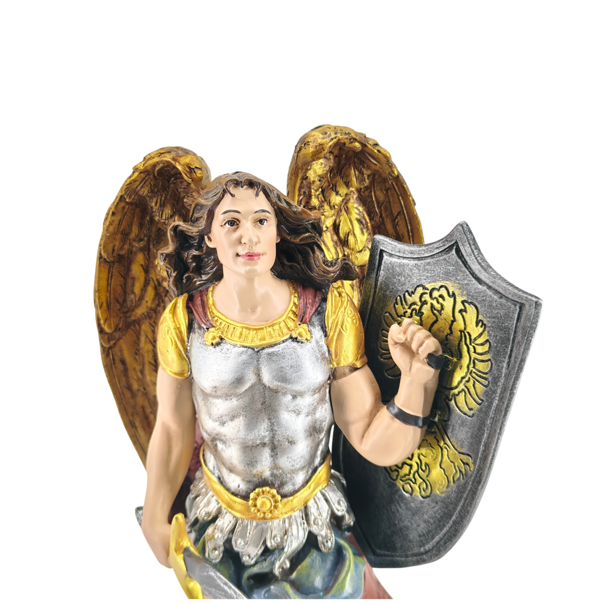 St. Michael the Archangel — Courageous Hand-Painted Resin Statue (Large, 27cm) - JMJ Catholic Productsvariant