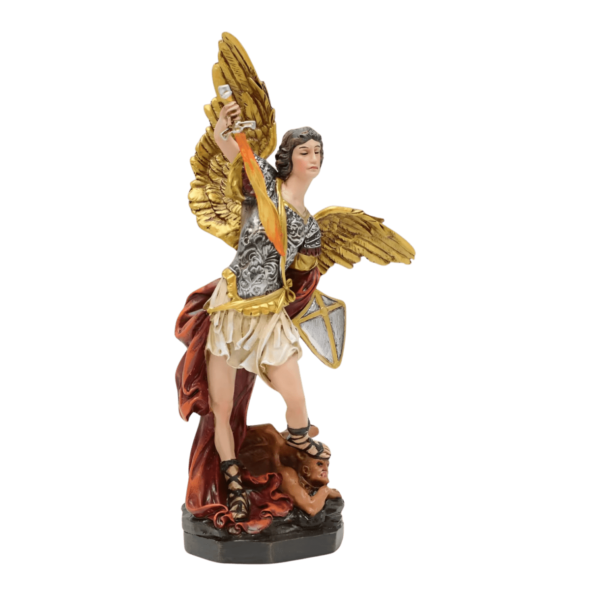 St. Michael the Archangel — Victorious Hand-Painted Resin Statue (Medium, 15cm) - JMJ Catholic Productsvariant