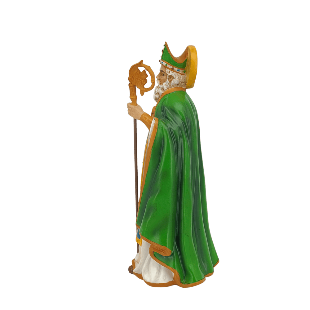 St. Patrick — Noble Hand-Painted Resin Statue (Medium, 20cm) - JMJ Catholic Productsvariant