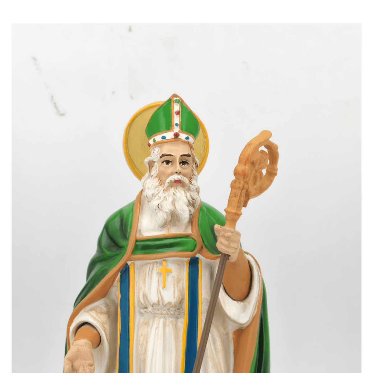 St. Patrick — Noble Hand-Painted Resin Statue (Medium, 20cm) - JMJ Catholic Productsvariant