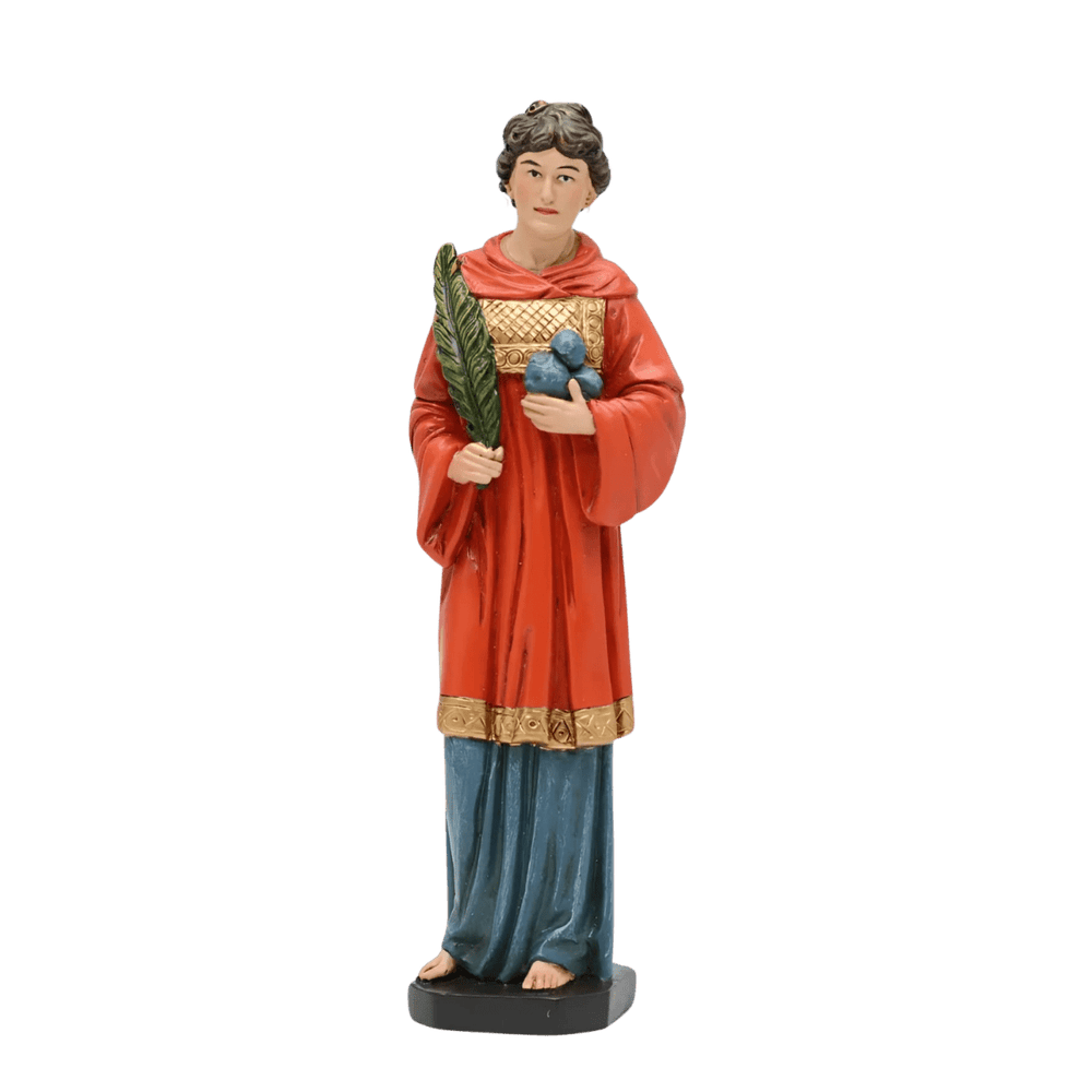 St. Stephen — Reverent Hand-Painted Resin Statue (Medium, 15cm) - JMJ Catholic Productsvariant