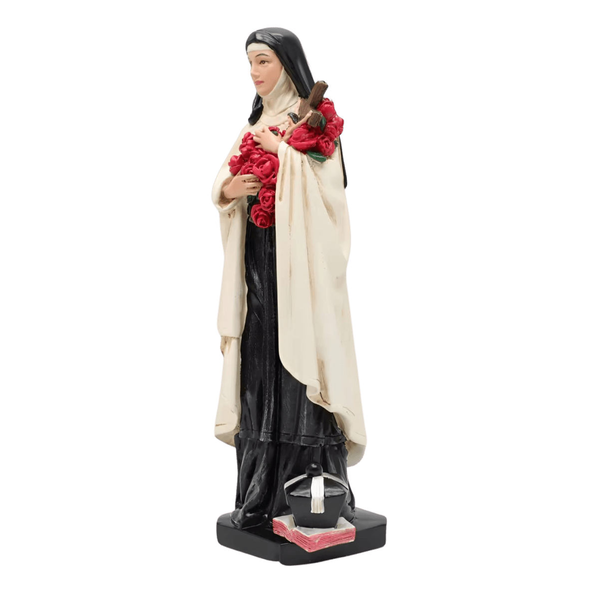 St. Thérèse of Lisieux, the Little Flower — Hand-Painted Resin Statue (Medium, 20cm) - JMJ Catholic Productsvariant