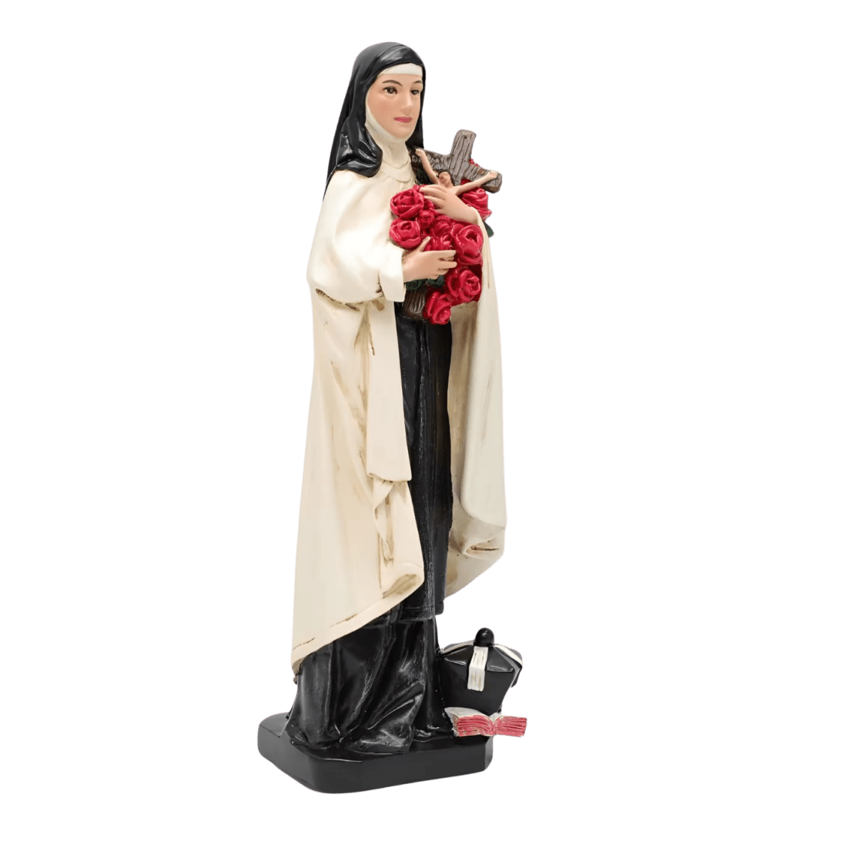 St. Thérèse of Lisieux, the Little Flower — Hand-Painted Resin Statue (Medium, 20cm) - JMJ Catholic Productsvariant