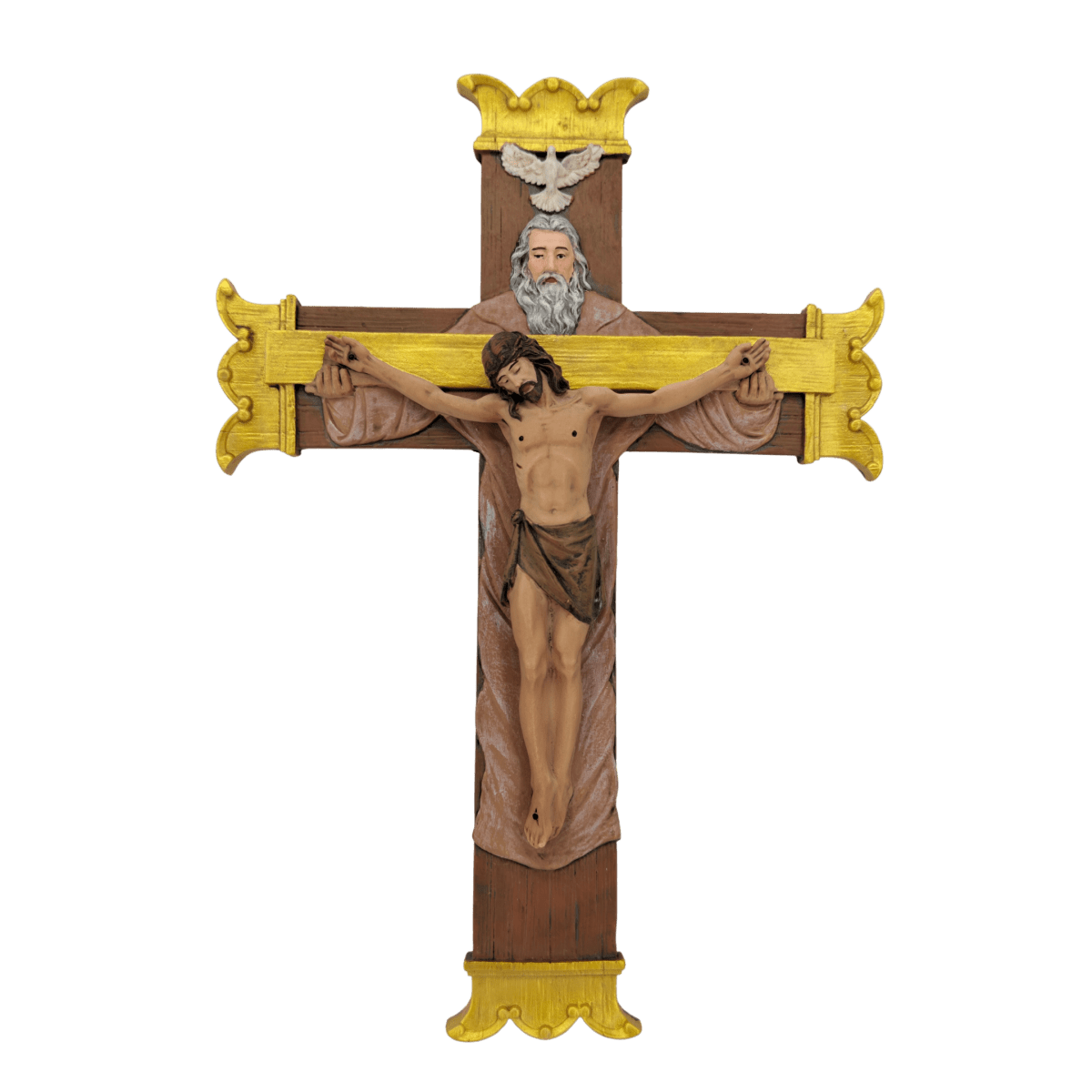 The Crucifixion — Sacred Hand-Painted Resin Statue (Large, 26cm) - JMJ Catholic Productsvariant