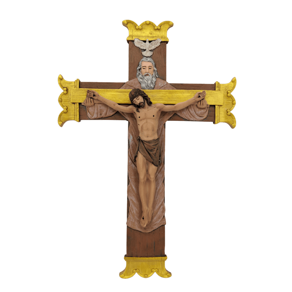 The Crucifixion — Sacred Hand-Painted Resin Statue (Large, 26cm) - JMJ Catholic Productsvariant