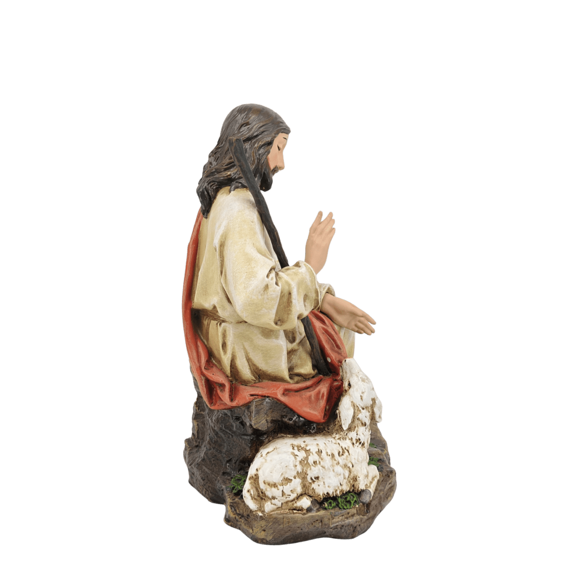 The Good Shepherd — Gentle Hand-Painted Resin Statue (Medium, 20cm) - JMJ Catholic Productsvariant