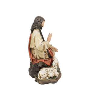 The Good Shepherd — Gentle Hand-Painted Resin Statue (Medium, 20cm)