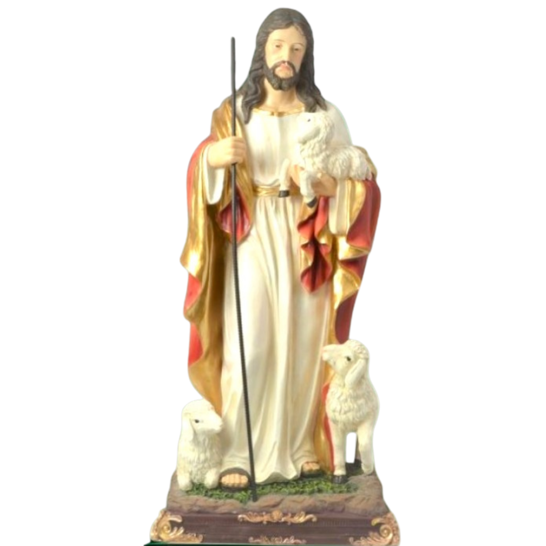 The Good Shepherd - Large Garden Statue - 100cm - JMJ Catholic Productsvariant