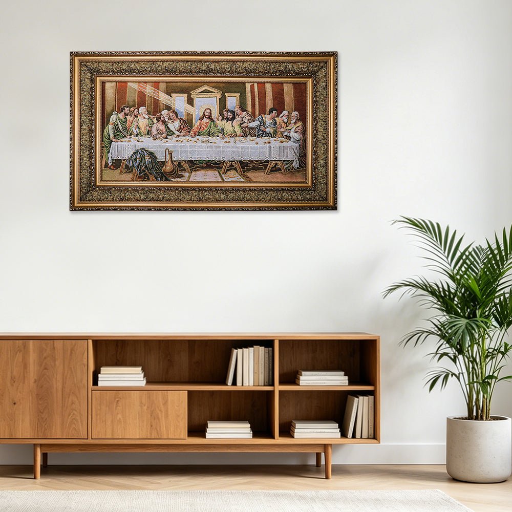 The Last Supper — Framed Devotional Tapestry Wall Hanging (3 Styles available) - JMJ Catholic Products#variant
