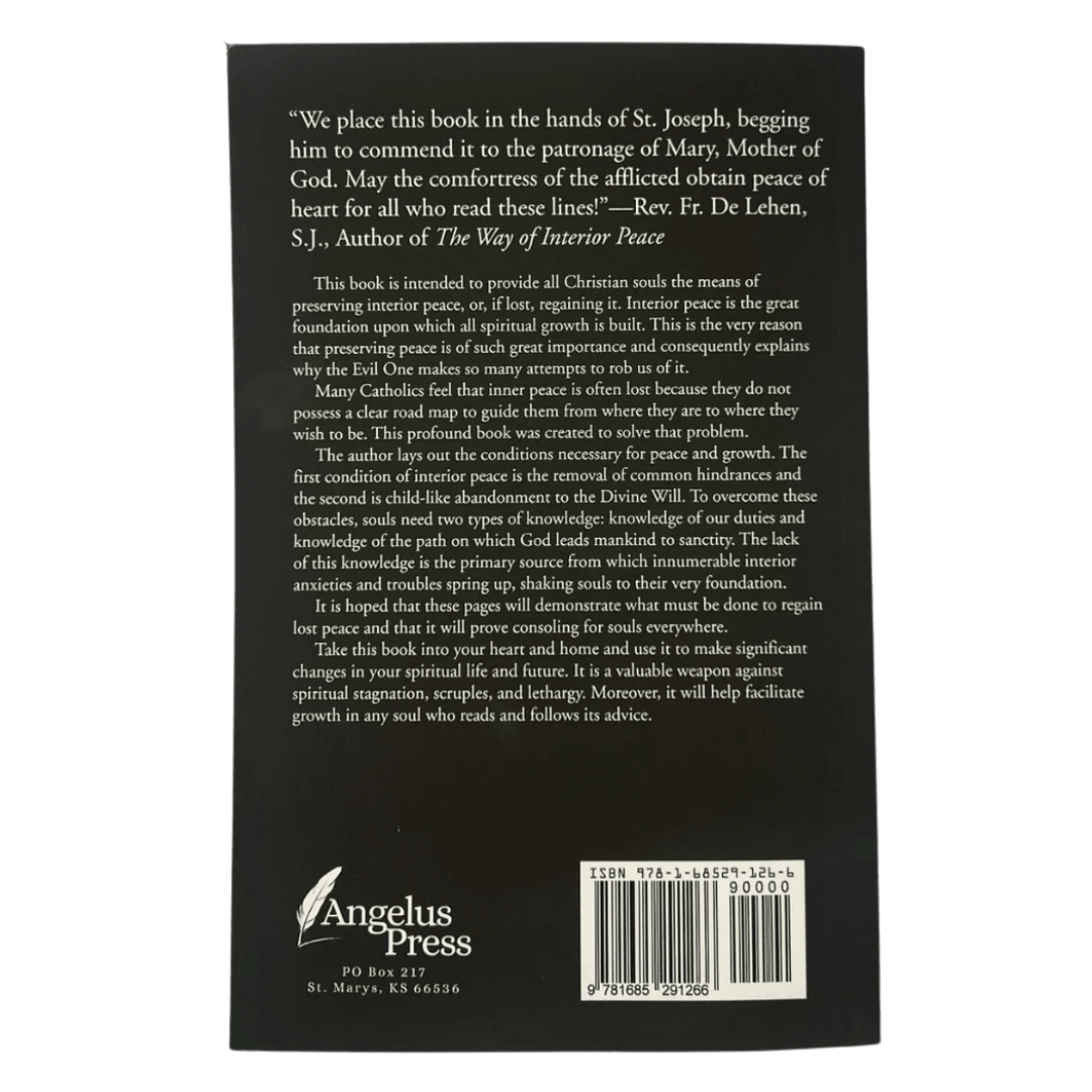The Way of Interior Peace – A Guide to Spiritual Growth and Tranquillity - JMJ Catholic Productsvariant