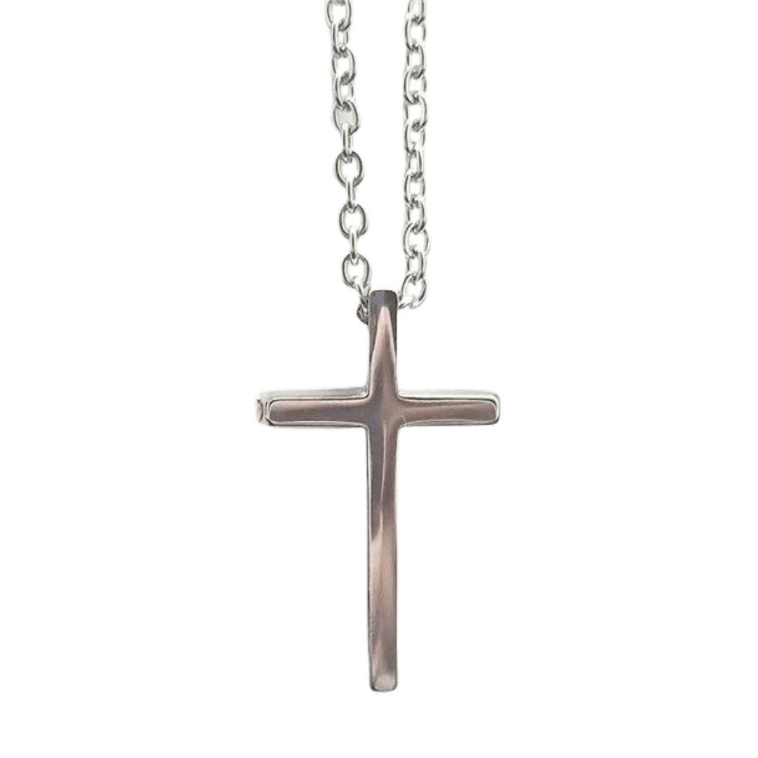 Titanium-Plated Stainless Steel Crucifix Necklace - JMJ Catholic Productsvariant