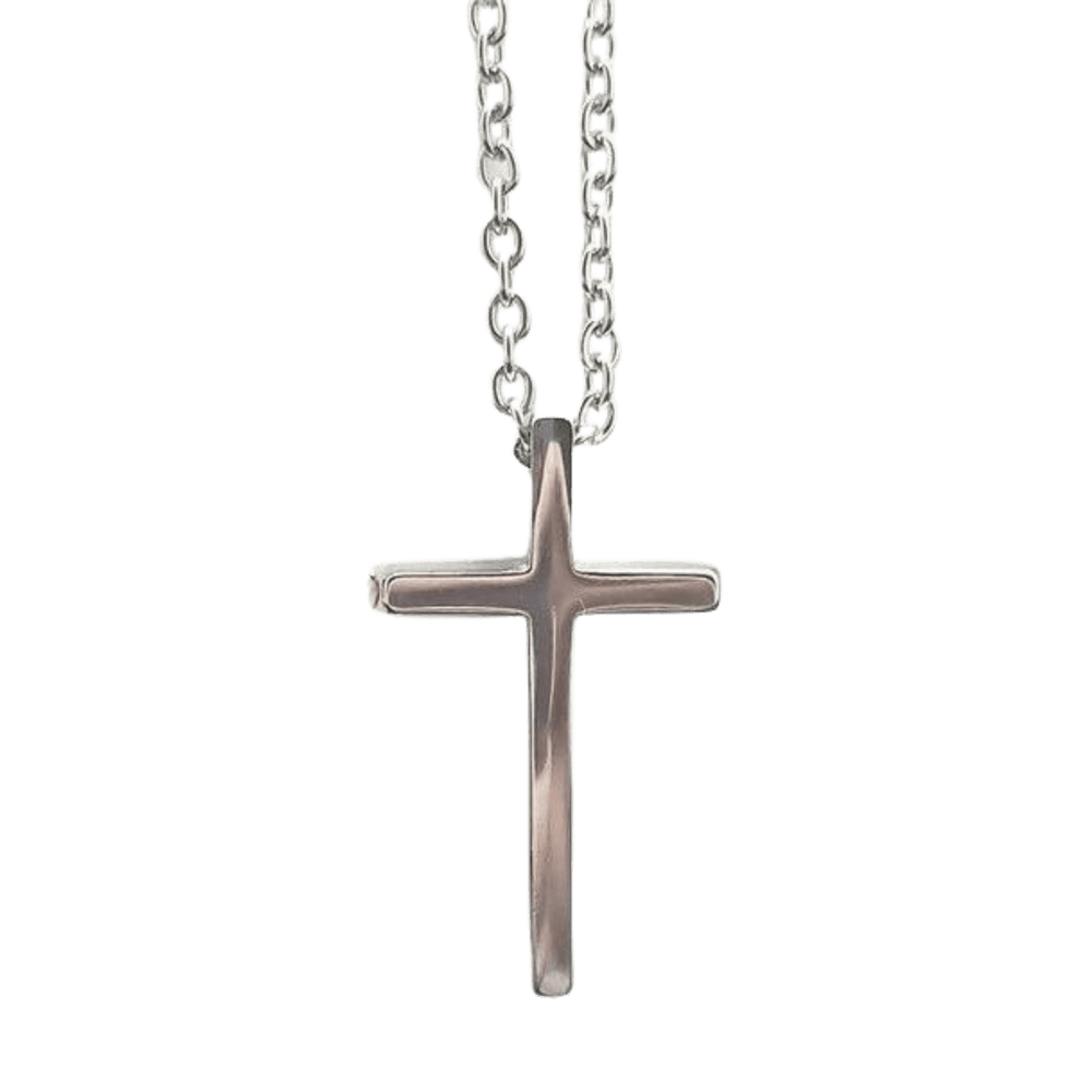 Titanium-Plated Stainless Steel Crucifix Necklace - JMJ Catholic Productsvariant