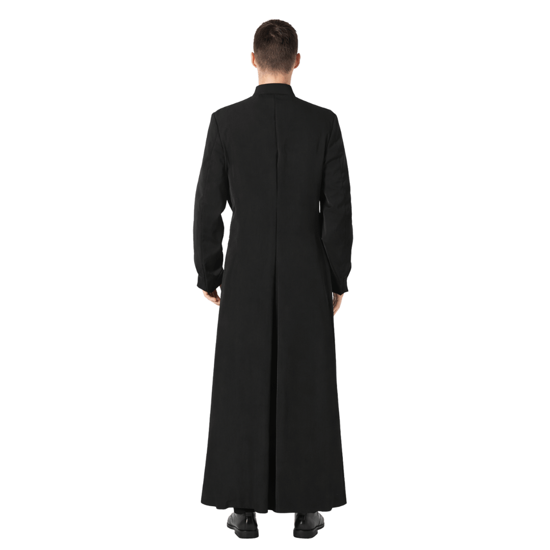 Traditional Black Roman Cassock — Clergy Vestment (5 Sizes) - JMJ Catholic Productsvariant