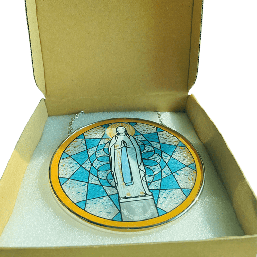 Virgin Mary Stained Glass Suncatcher Hanging - JMJ Catholic Productsvariant