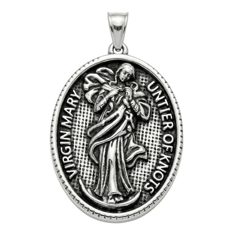 Virgin Mary Untier of Knots Medal Pendant Catholic Necklace - JMJ Catholic Productsvariant