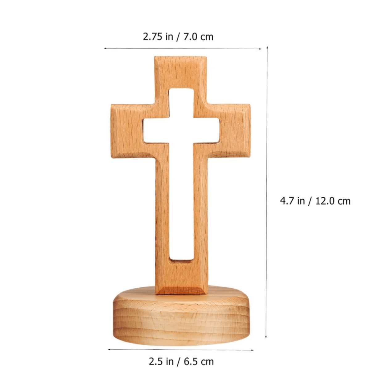 Wooden Cut-Out Crucifix Statue — Natural Wood - JMJ Catholic Productsvariant