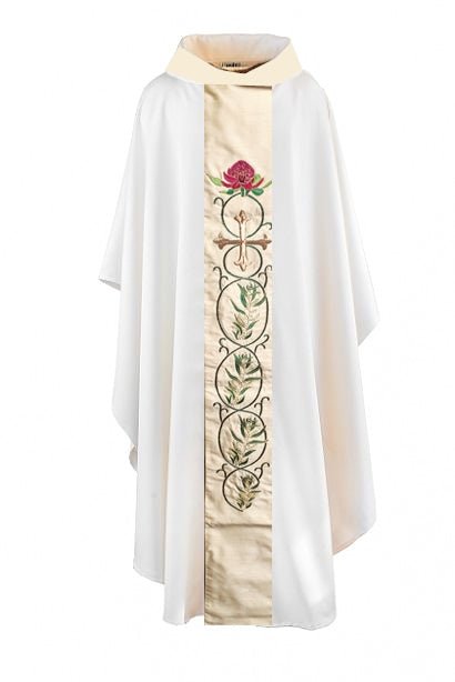 1 in stock - Australian Vestment - Creme with Collar - JMJ Catholic Products#variant