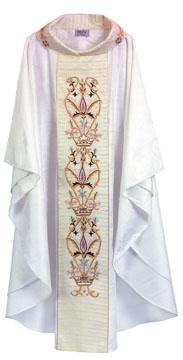613 Silk Hand embroidered Chasuble - JMJ Catholic Products#variant