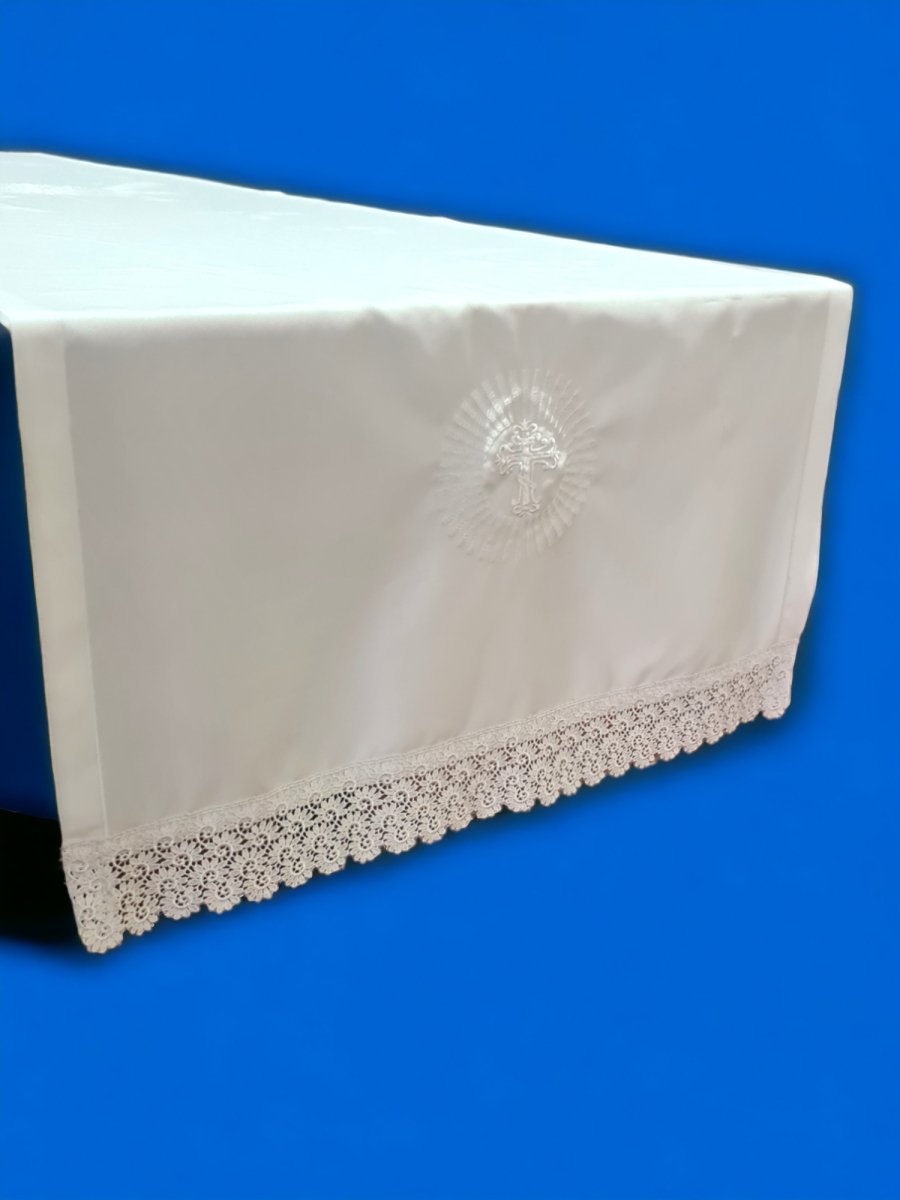Altar Cloth with embroidery 2.8m L - JMJ Catholic Products#variant
