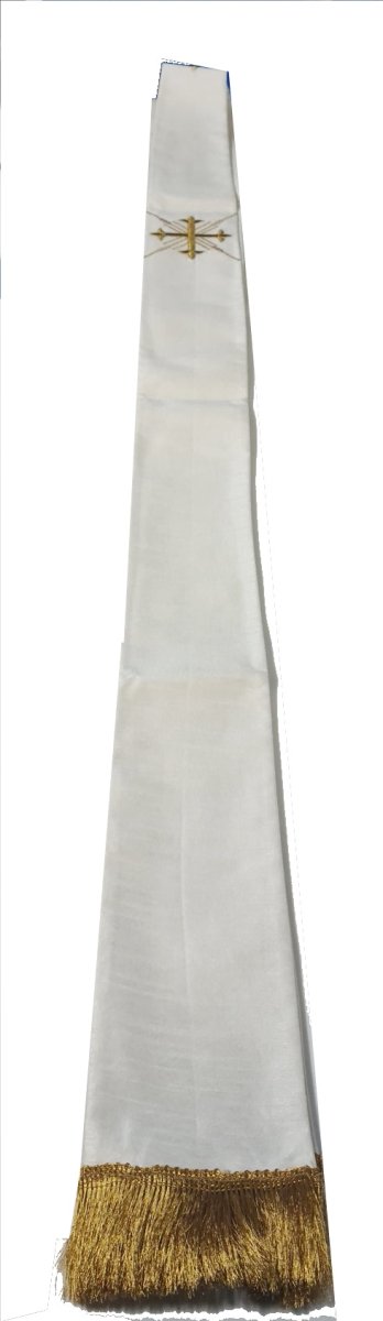 Art Silk Cross and Rays Stole #17660 (available in deacon and priest style) - JMJ Catholic Products#variant