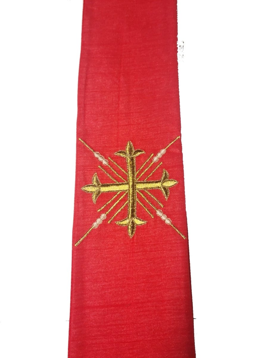 Art Silk Cross and Rays Stole #17660 (available in deacon and priest style) - JMJ Catholic Products#variant