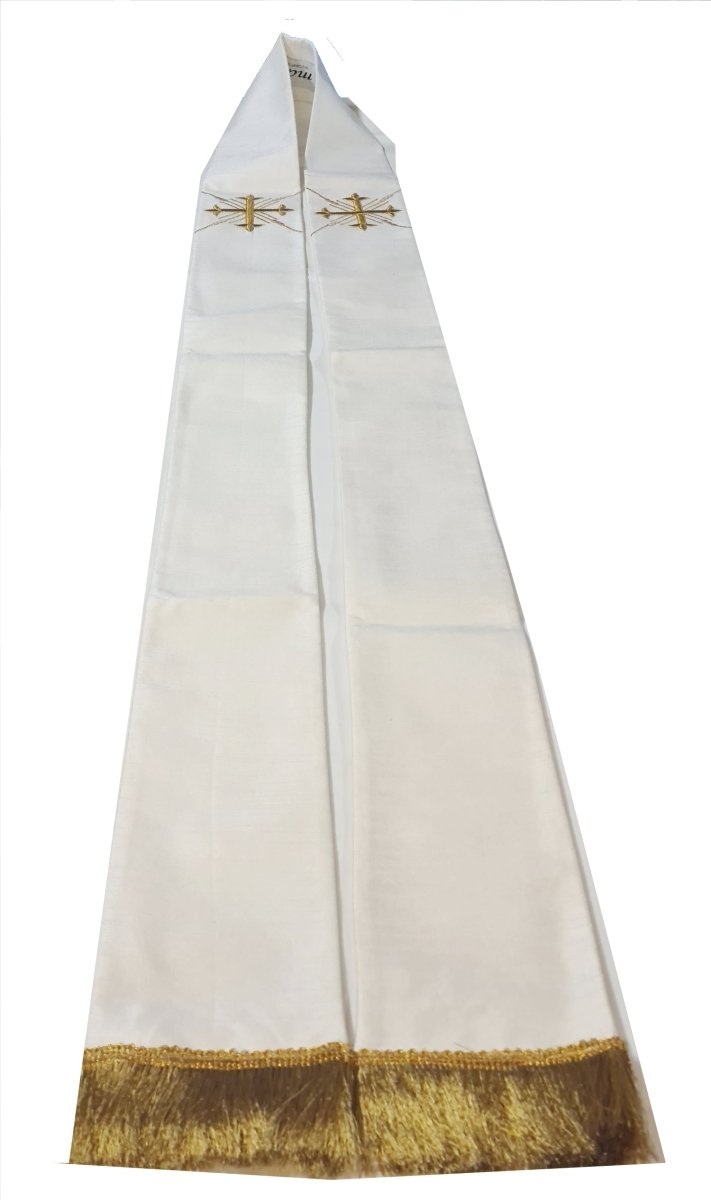 Art Silk Cross and Rays Stole #17660 (available in deacon and priest style) - JMJ Catholic Products#variant