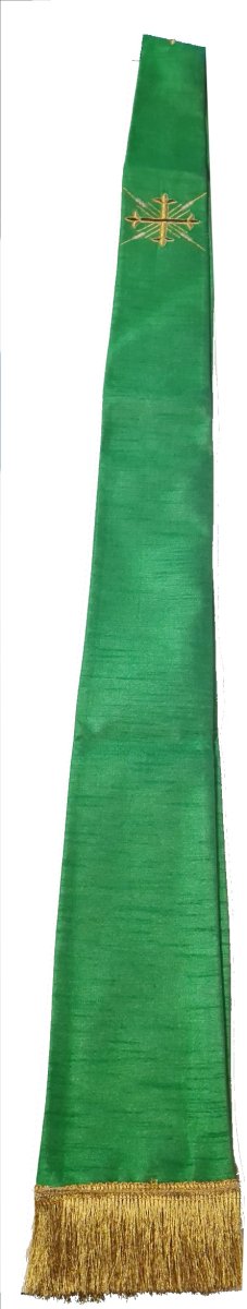 Art Silk Cross and Rays Stole #17660 (available in deacon and priest style) - JMJ Catholic Products#variant