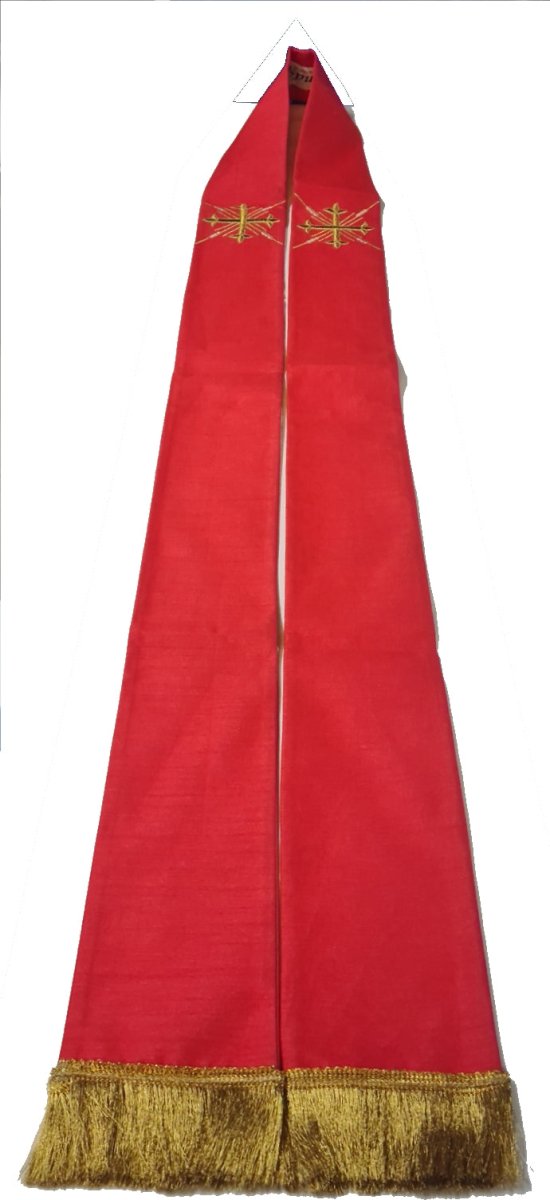 Art Silk Cross and Rays Stole #17660 (available in deacon and priest style) - JMJ Catholic Products#variant