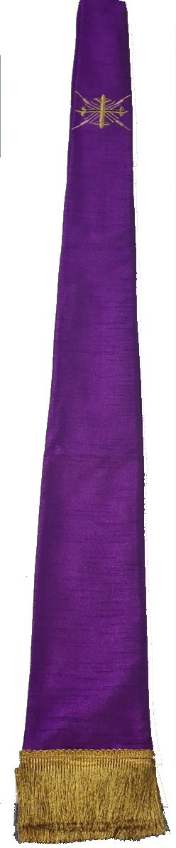 Art Silk Cross and Rays Stole #17660 (available in deacon and priest style) - JMJ Catholic Products#variant