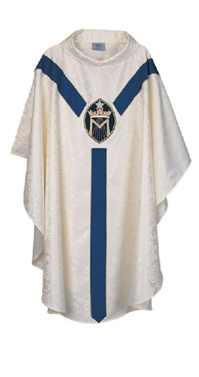 Blessed Mother on Tudor Rose 7AM/TR - JMJ Catholic Products#variant