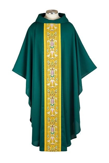 (BUY ANY 4 GET 5TH FREE) Crown and Flower Chasuble - JMJ Catholic Products#variant
