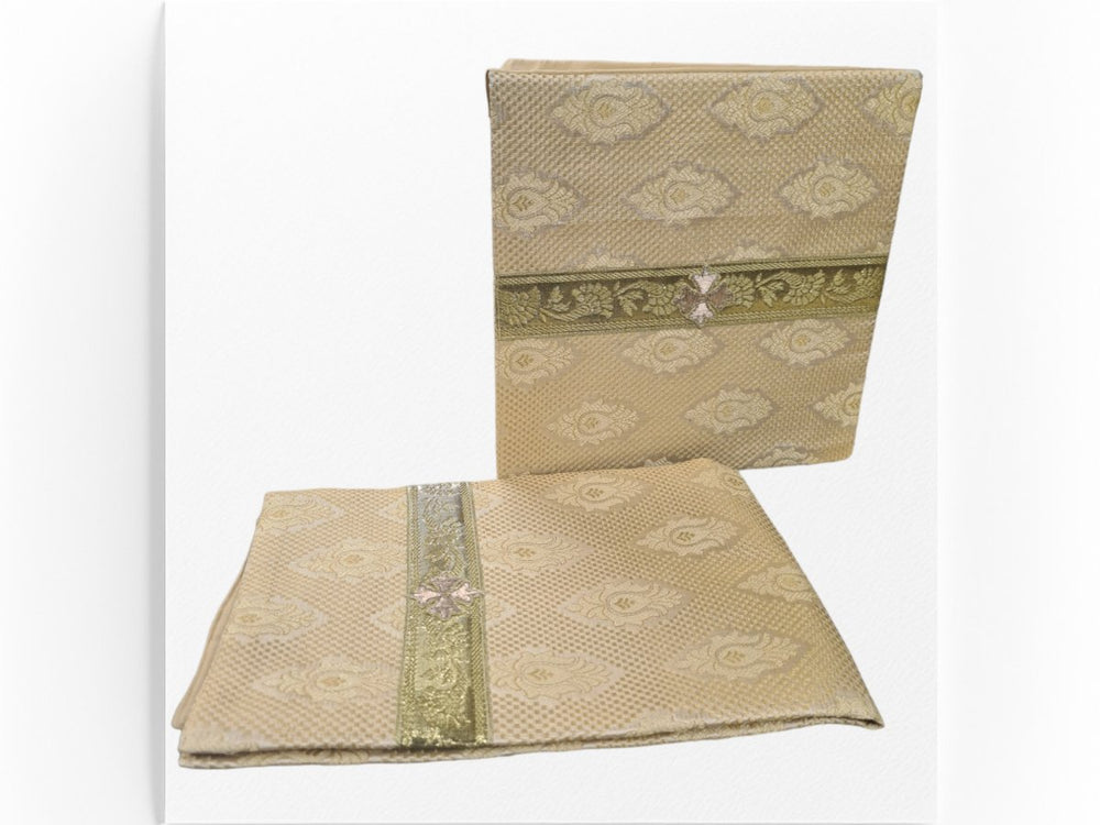Chalice Veil & Burse Set — Gold Jacquard with Gold Trim - JMJ Catholic Productsvariant