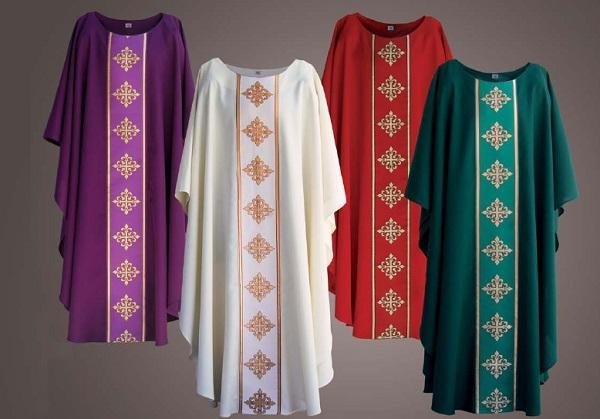 Cross Design Chasuble — 11th-Century Replica - JMJ Catholic Productsvariant