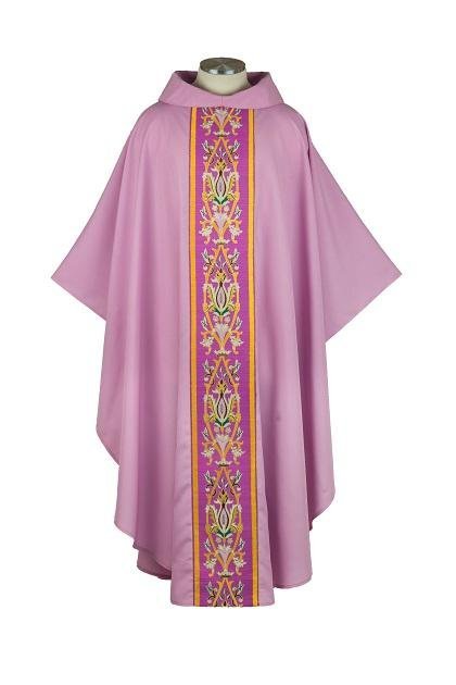 Crown & Flower Chasuble — Classic Floral Tapestry - JMJ Catholic Productsvariant
