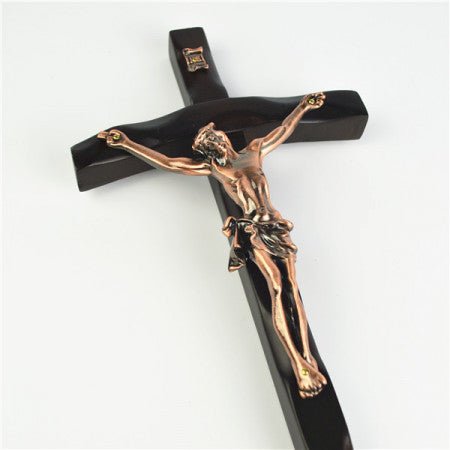 Crucifix Dark Brown-JL16 (30cm) - JMJ Catholic Products#variant