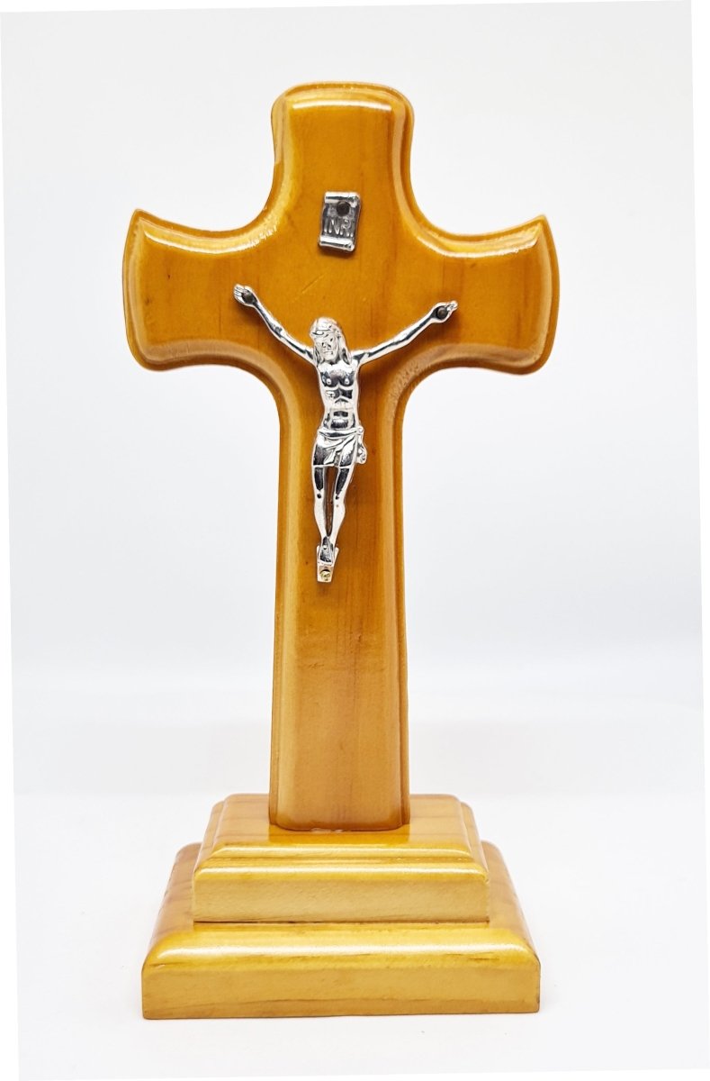 Crucifix on stand - JL13 (18cm h) - JMJ Catholic Products#variant