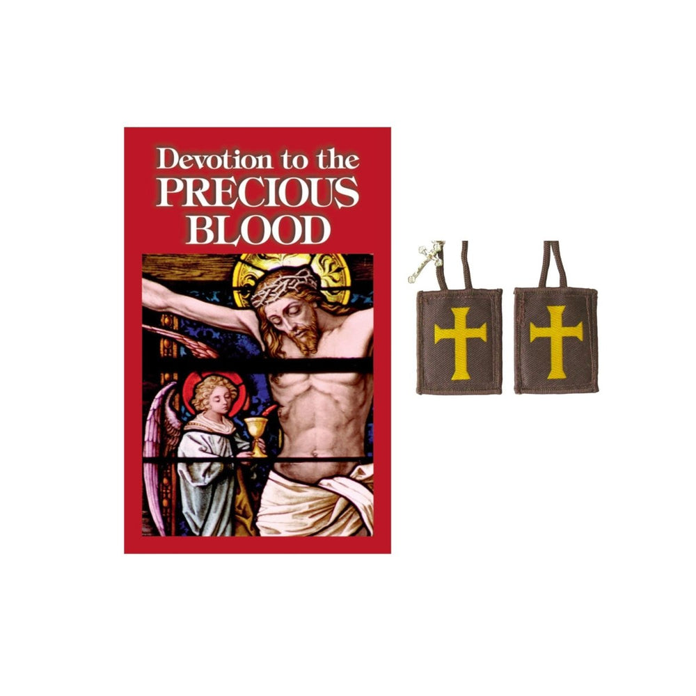 Devotion to the Precious Blood and Crusader Scapular (free shipping) - JMJ Catholic Products#variant
