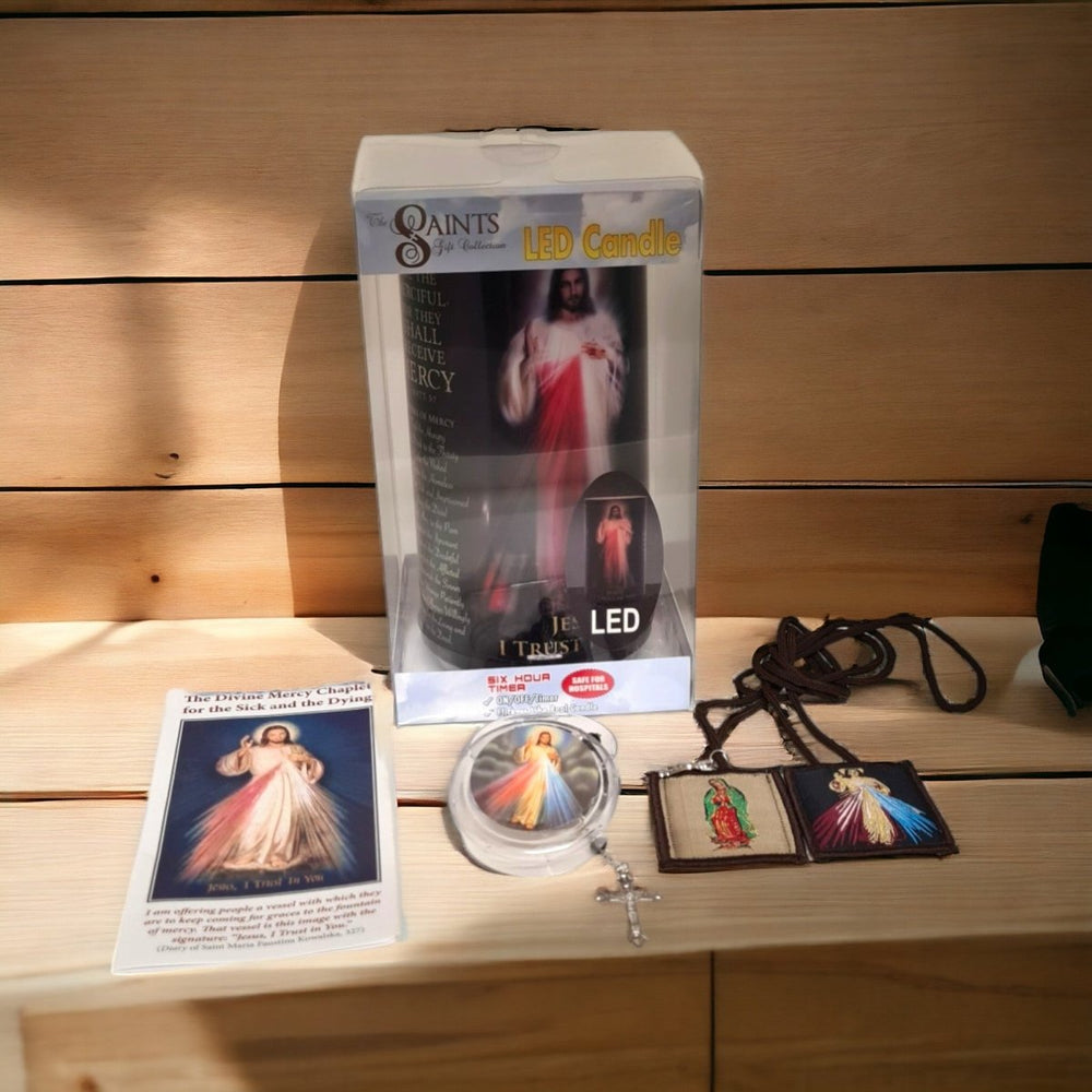Divine Mercy Large Candle - Hospital gift pack - JMJ Catholic Products#variant