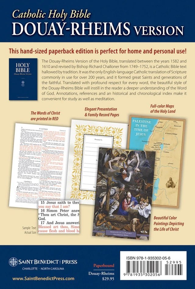 Douay-Rheims Catholic Bible - JMJ Catholic Productsvariant