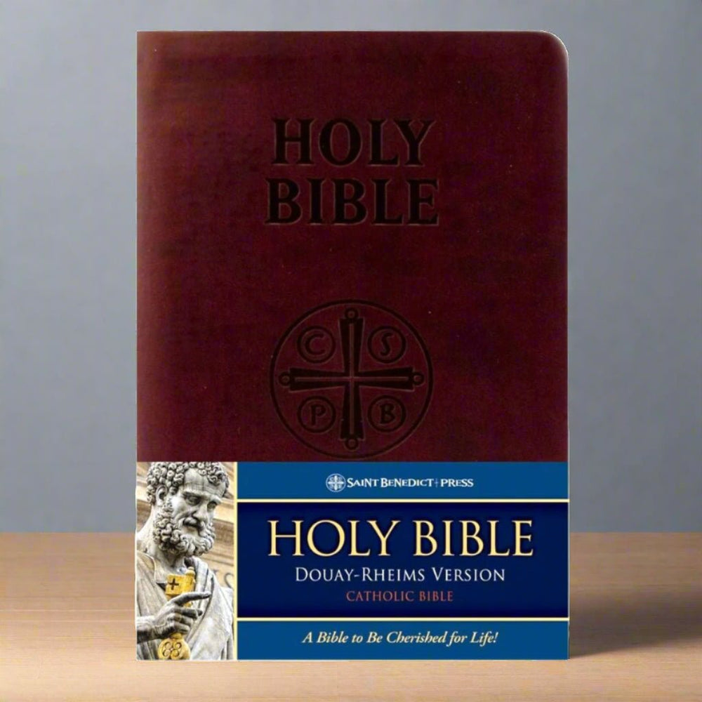 Douay-Rheims Holy Bible — Fine Deluxe Edition in Brown Leatherette - JMJ Catholic Productsvariant