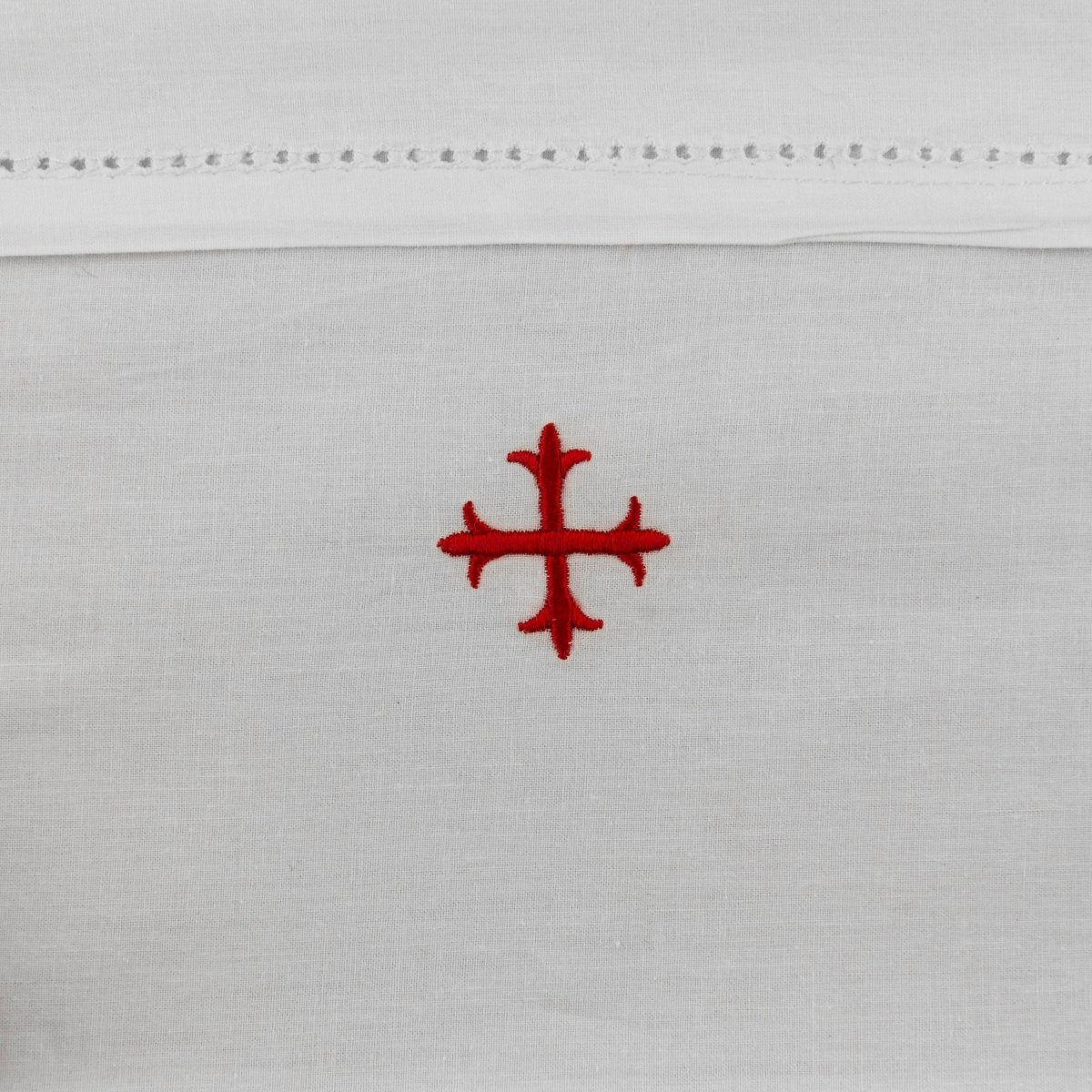 Embroidered Altar Linens — Sacred Red Cross, Set of 3 - JMJ Catholic Productsvariant