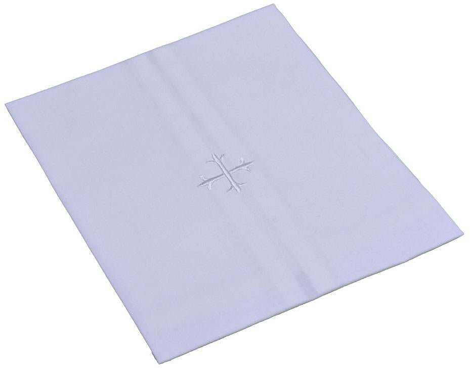 Embroidered White Cross Altar Linens — Timeless Set of 3 - JMJ Catholic Productsvariant