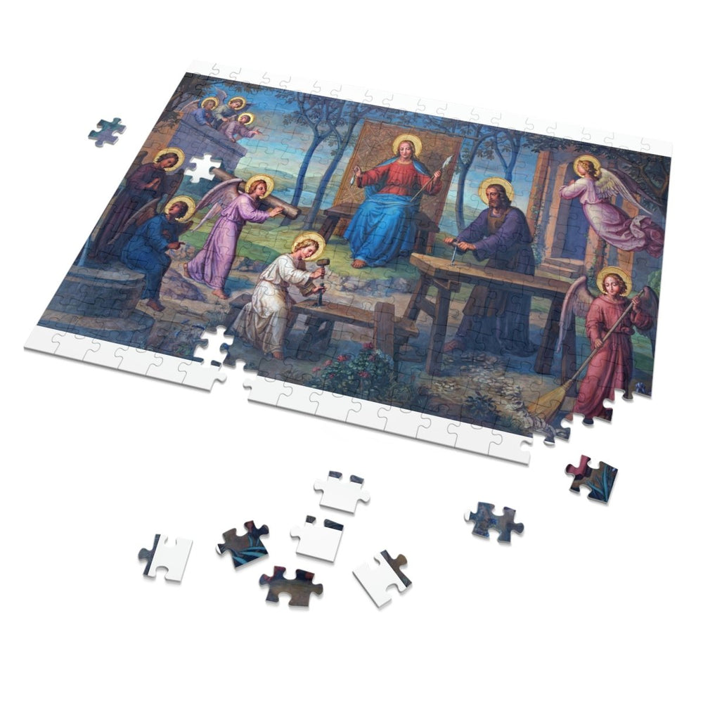 Fresco of Holy Family in workroom (252, 500, 1000-Piece) - JMJ Catholic Products#variant