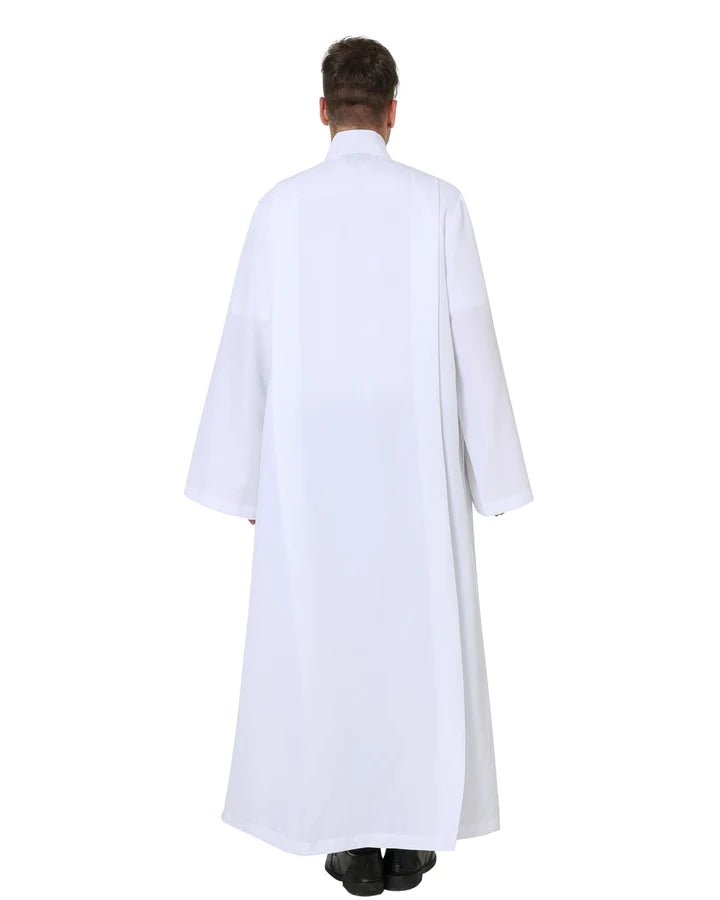 Front Wrap White Alb - Size M - JMJ Catholic Products#variant