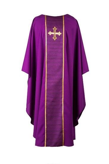 Greek Cross Hand Embroidered Chasuble - JMJ Catholic Productsvariant