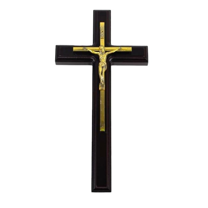 Hanging wood Crucifix - RG11 (35cm) - JMJ Catholic Products#variant
