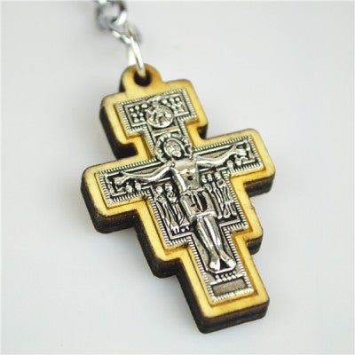 Icon Crucifix key ring (free shipping) - JMJ Catholic Products#variant