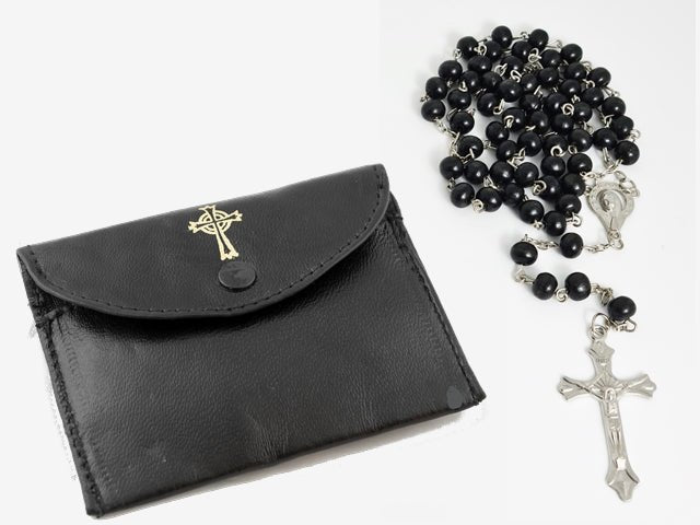 Leather Rosary & Coin Case — Soft Sheepskin (2 Colours) - JMJ Catholic Productsvariant
