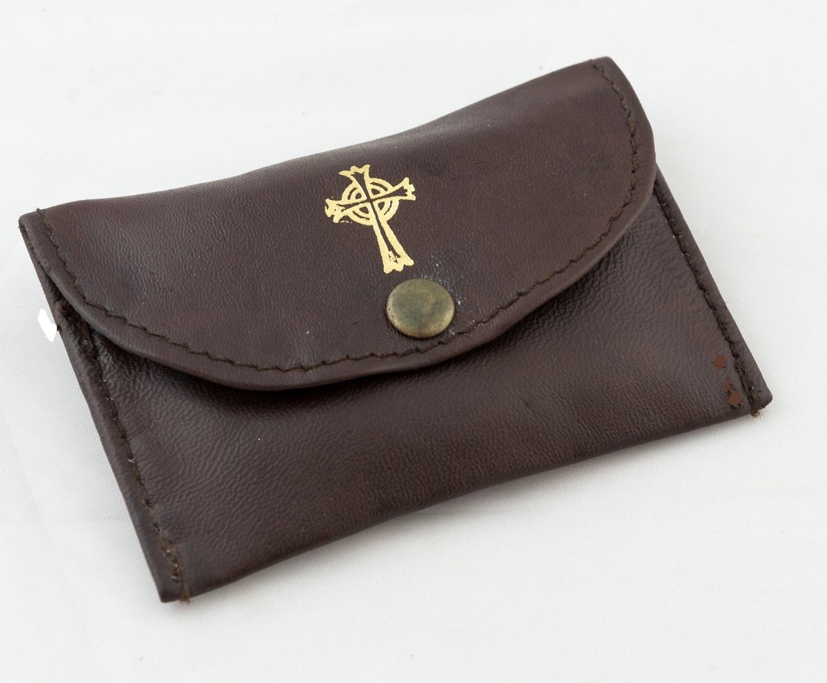 Leather Rosary & Coin Case — Soft Sheepskin (2 Colours) - JMJ Catholic Productsvariant