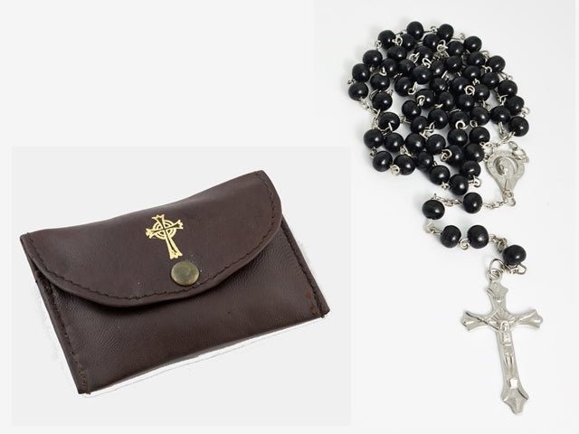 LEATHER ROSARY/COIN CASE (9503) Free shipping - JMJ Catholic Products#variant